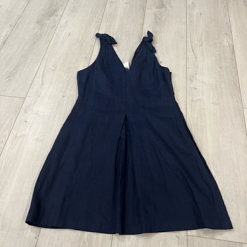 Gap Sleeveless Tie-Shoulder Dress in Linen size 12